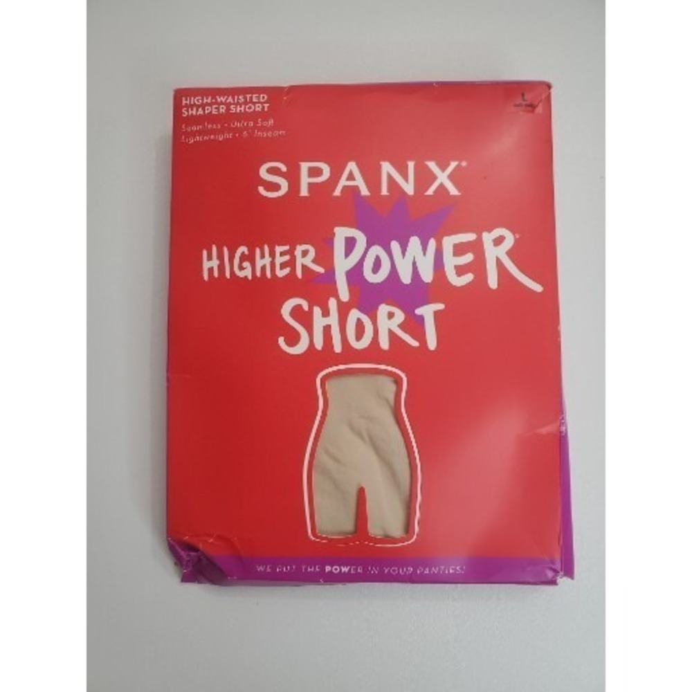 Spanx Higher Power Shaping Short - Soft Nude, Size Large
